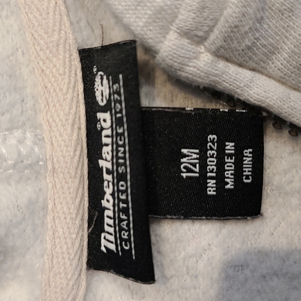 Timberland Infant Boys sz 12M Sweatshirt w/hoodie good used condition - Picture 4 of 6